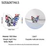 Original Charms Copper Blue Butterfly Beads Fit Bracelet Women Jewelry Making Diy Gift