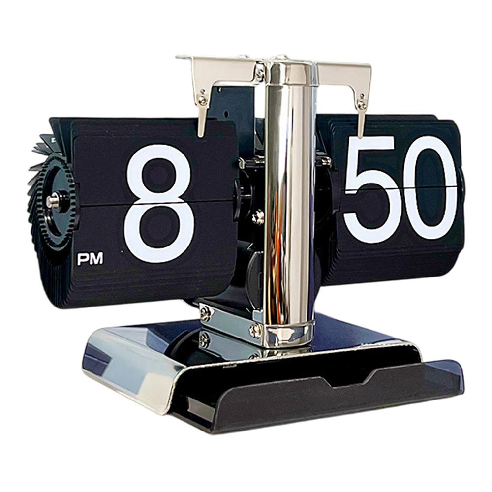 

Автоматичний відкидний годинник з ящиком для зберігання речей у вінтажному стилі, балансний механічний настільний годинник для вітальні A