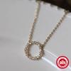 925 Sterling Silver Collarbone Chain Inlaid With Zircon Full Diamond Circle Necklace Temperament Exquisite Versatile Accessories