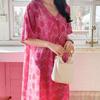 2026 Women's Lyocell Cotton Nightgown - Summer Short Sleeve, Outdoor & Homewear, New Chinese Style, Plus Size