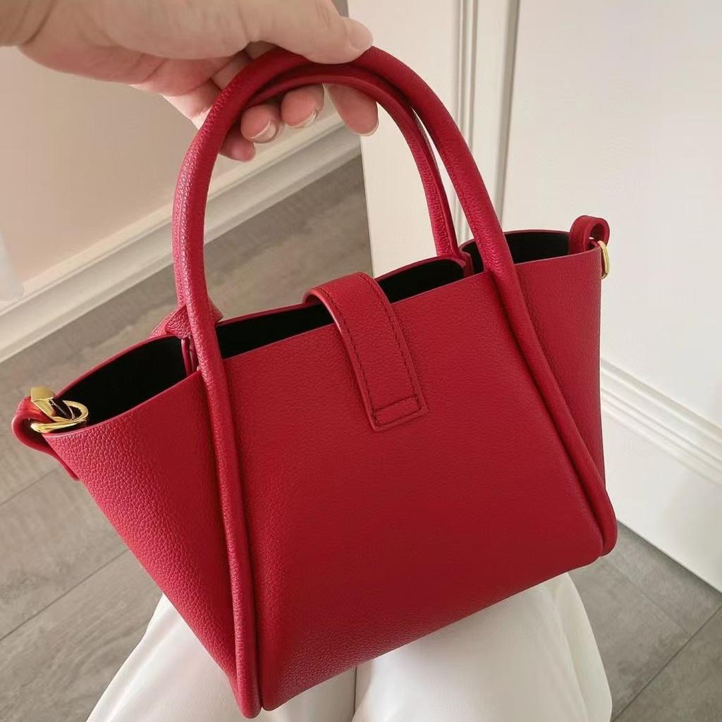 Fashion vegetable basket, mother, small bag, women's 2024 new high-end shoulder messenger bag, versatile and simple bucket bag