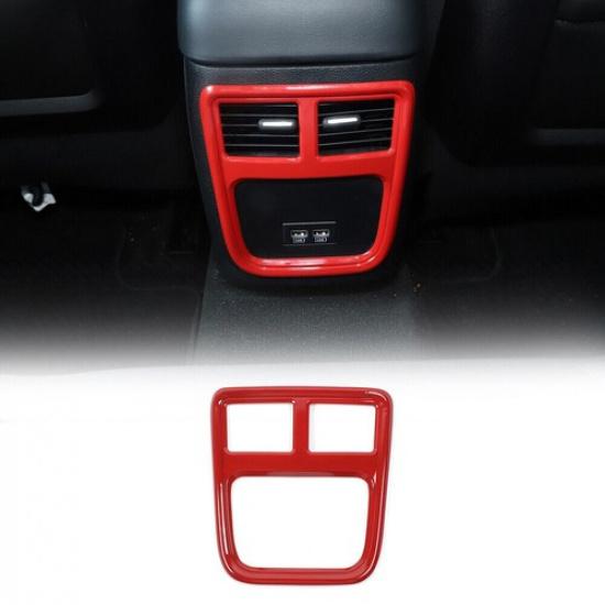 Red Central Console Interior Exterior Decor Set Cover Trim for Dodge Charger 15+