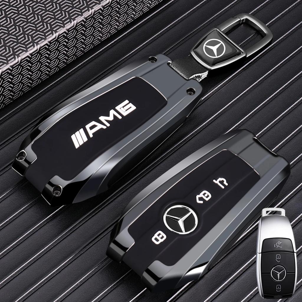 VFO1 Car Key Case Cover for Mercedes-Benz A B C E G S Class CLA CLS GLA GLB GLC GLE GLS EQA EQB EQC 3 Buttons Auto Accessories