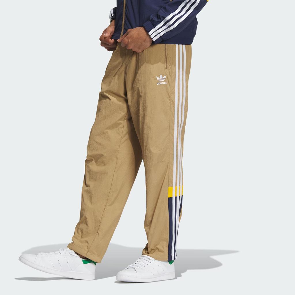 Adidas Originals Trefoil Three-Stripes Colorblock Track Pants Men Bottoms Khaki IN0999