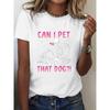 European Sizes Women'S Funny Black with Pink & White Humorous Design, Pet Lover Apparel