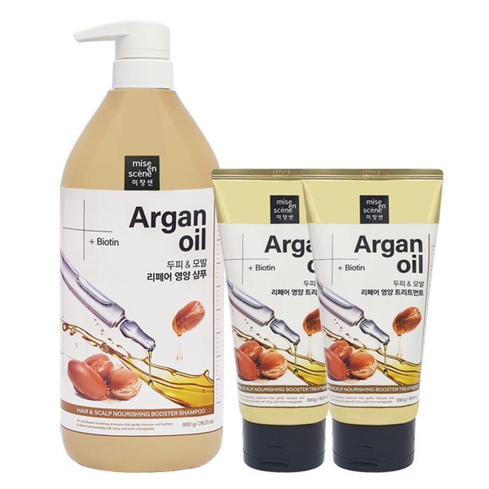 

mise en scène Hair & Scalp Nourishing Booster Shampoo 800g + Treatment 300g x2 (30107772)