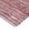 Powder Pink Braided Leather Rug 60x120
