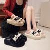 High-end Fluffy Slippers for Women's Outer Wear In the Autumn of 2025, the New Fluffy Fashion Versatile Home One-word Cotton Mop