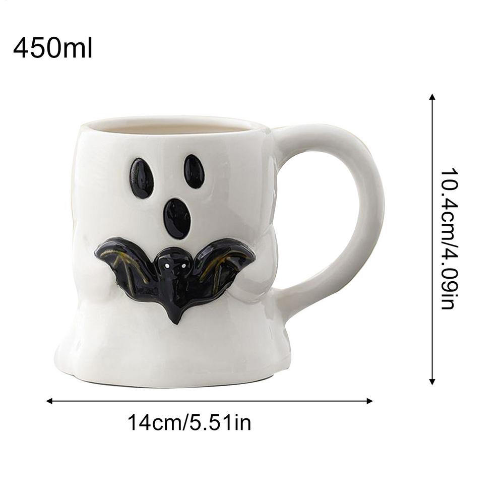 Halloween Coffee Mug Ghost Ceramic Mug Coffee Cup Halloween Decorations Drinkware Cute Decor for Party Favors Bedroom Kitchen