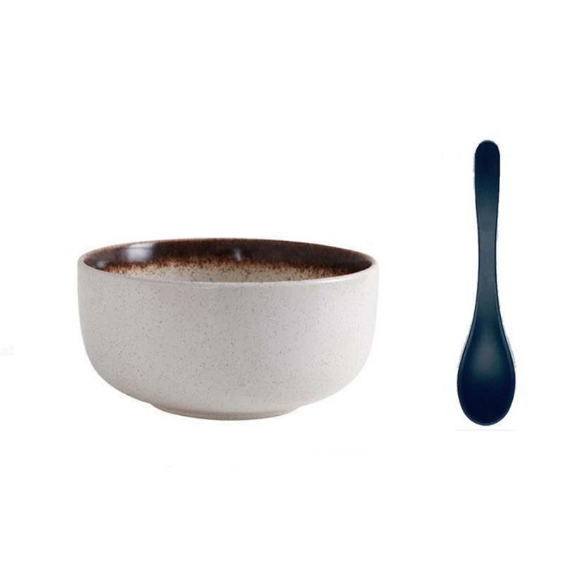 

Керамическая чаша в японском стиле Креативная посуда Бытовая миска для риса Чаша для лапши Студенческая миска для лапши быстрого приготовления Большая миска Чаша для супа Миска для фруктов