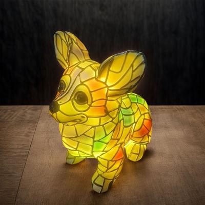 Cute Cat Pet Led Light Retro Cat Dyeing Resin Desktop Night Light Cat Light Colorful Glass Suitable For Animal Enthusiasts