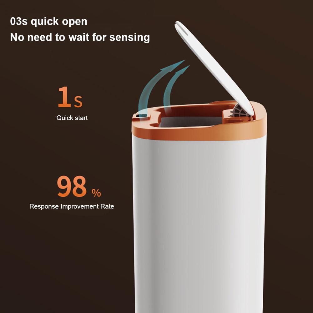 Automatic Sensor Garbage Bucket Large Capacity Narrow Seam Storage Bucket with Lid IPX5 Waterproof Bathrom Accessories