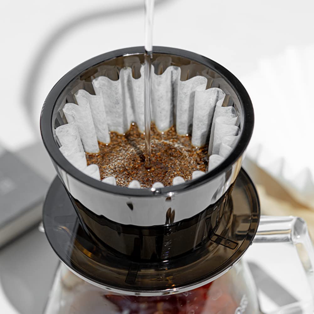 Haskoss B75 Wave Coffee Dripper with Crystal Eye Coffee Filter for Consistent Coffee Coffee, Clear