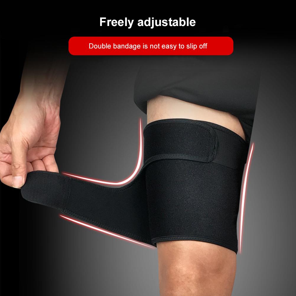 Sport Oberschenkelbandage Unterstützung Verstellbare Kompressions-Oberschenkelmanschette Wickel für Männer und Frauen Schmerzlinderung