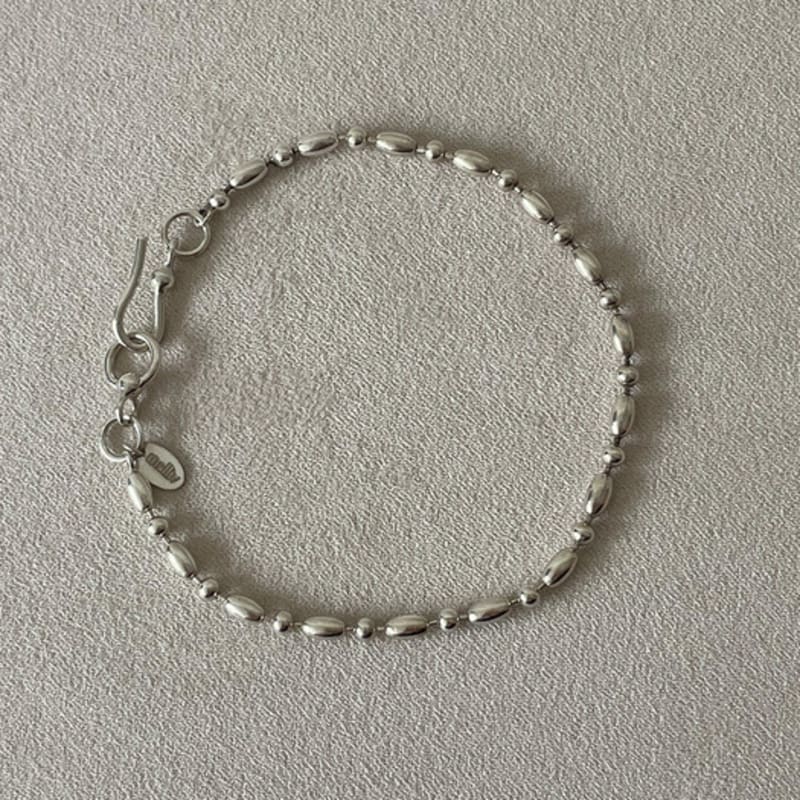 Melliv Silber Gemischte Eierkugel Kette Angelhaken Armband_mvb14