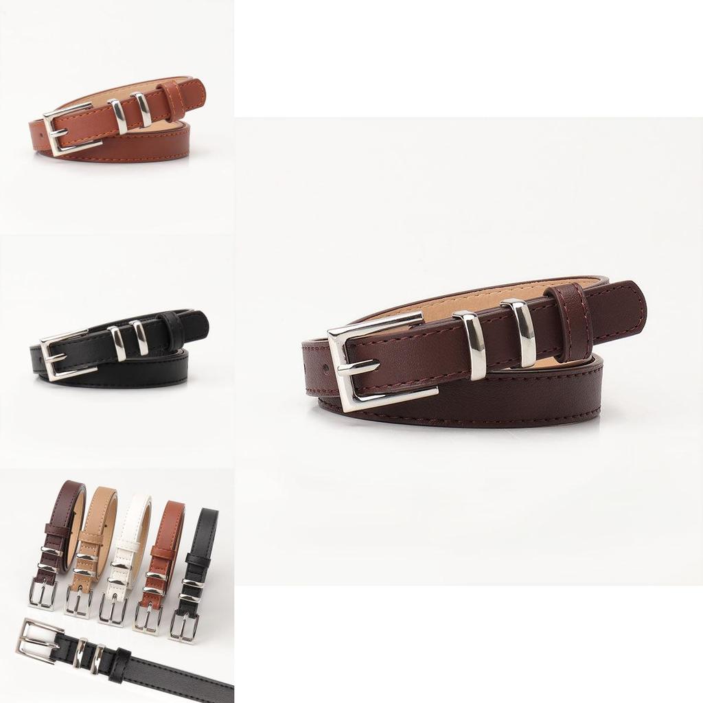 Fashionable Faux Leather Waist Belt With Pin Buckle For Retro Casual Style