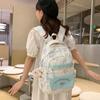 Schoolbag1011 Korean Version of High School Student Schoolbag Junior High School Student College Student Plaid Backpack Cute Girl Large Capacity