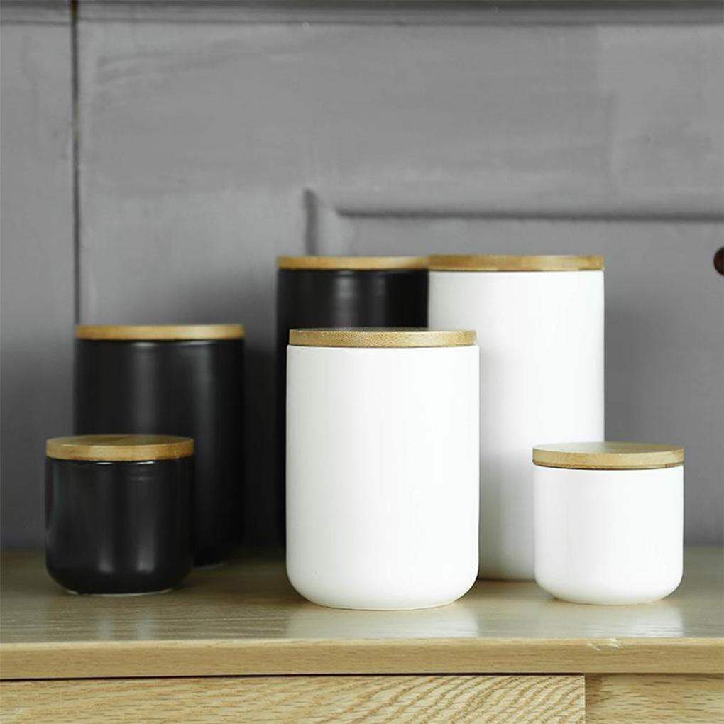 Ceramic Storage Jar Wide Application Multifunctional Non-skid Ceramic Seasoning Jars Durable