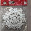 Glitter Snowflake Christmas Ornaments - 12cm Hanging Tree Decorations.