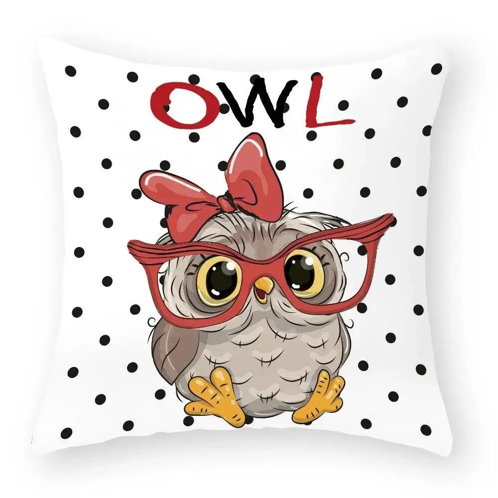 

Housse de coussin décorative en forme d animal hibou, housse de coussin pour canapé et voiture 40x40cm
