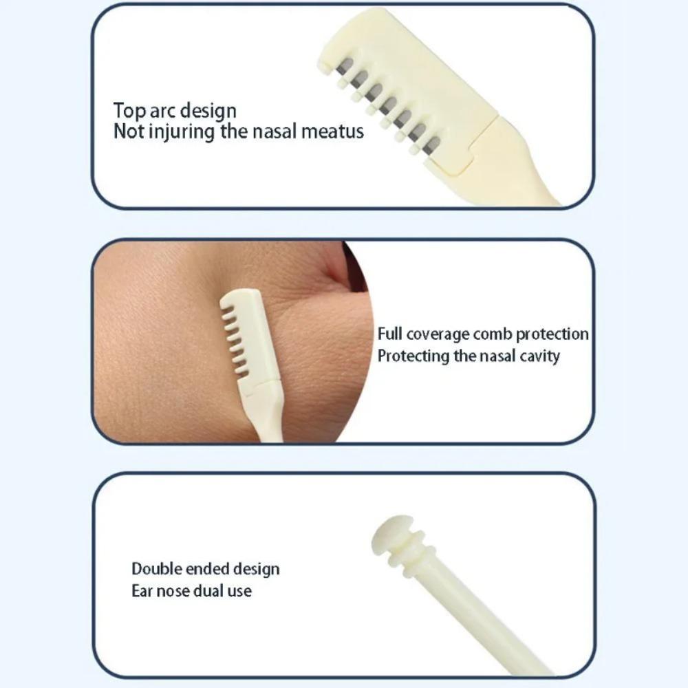 Double Sided Nose Hair Knife Manual Nostril Cleaning Nose Hair Trimmer 360 Degree Rotate Nostril Cleaning Scissors