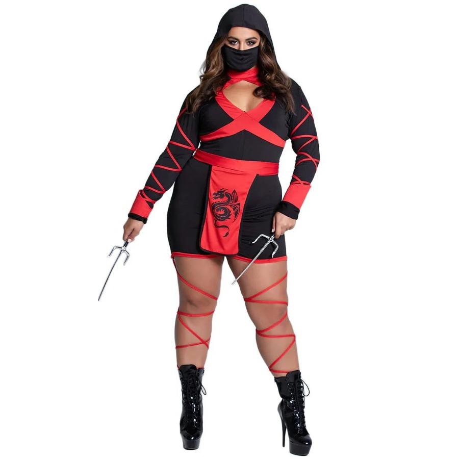 Drachen-Ninja-Kostüm Samurai-Kostüm für Damen