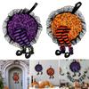 Wreath Garland Halloween Front Door Decor Pumpkin Witch Outdoor Indoor Prop Yard