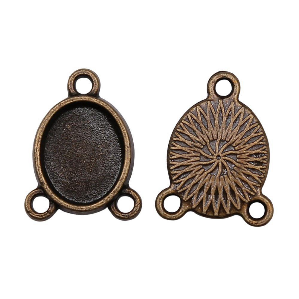 Multi Size Blank Bases Tray Three Loop Bezel Charm Base Connectors For Earrings Making