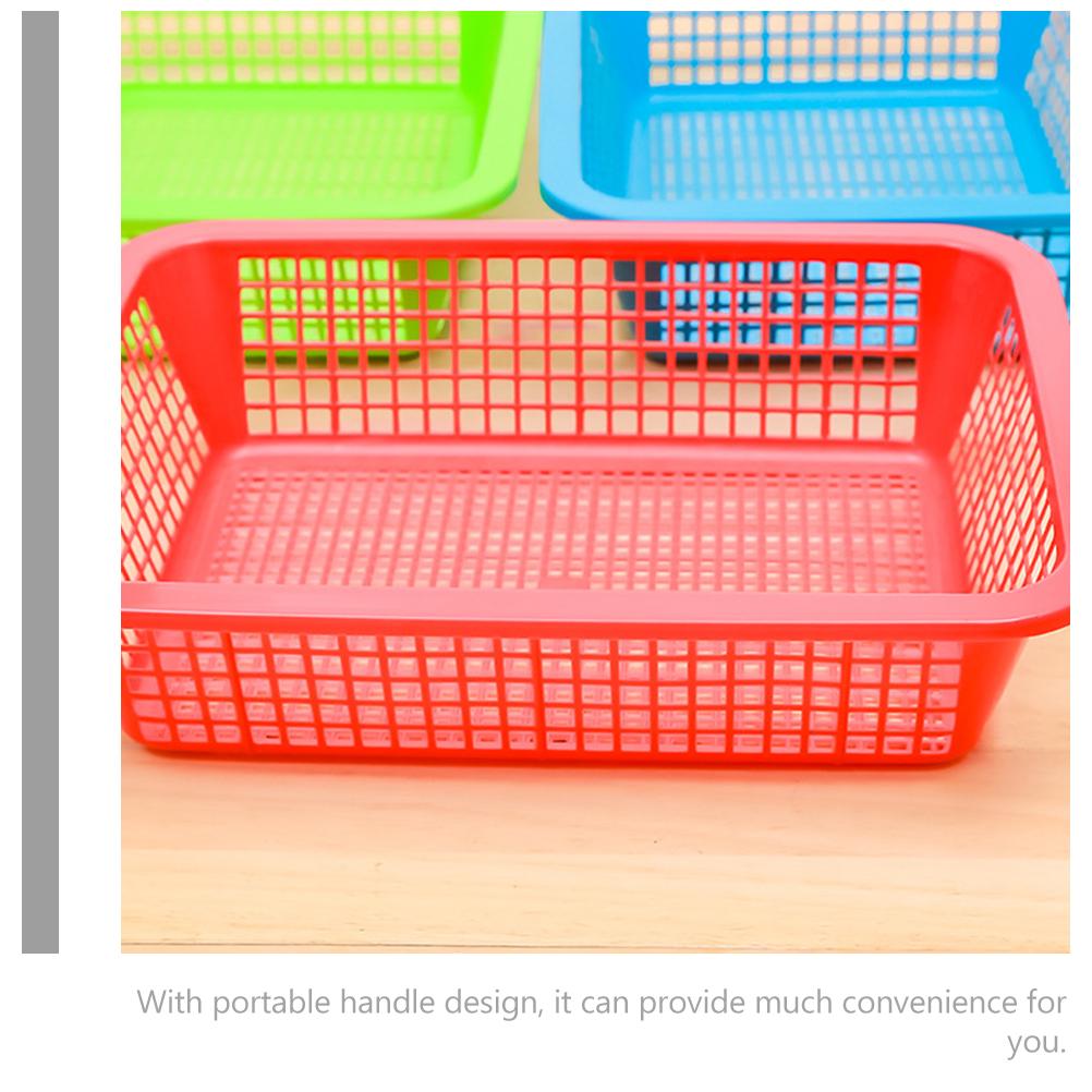 12 Stück Obst Brotkörbe Rechteckig Kunststoffkorb Retro Brotausstellungskorb Kreativer Korb Dekokorb