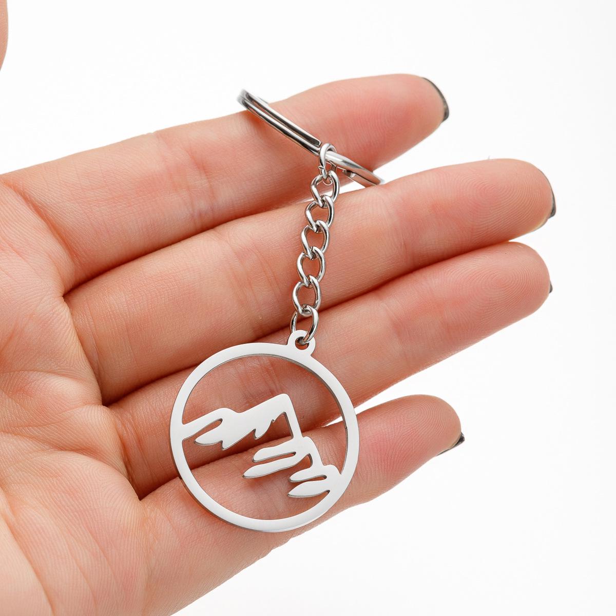 Stainless Steel Mountain Peak Necklace Pendant: Unisex Geometric Jewelry Accessory