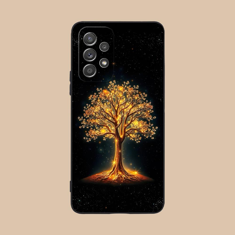 World Life Tree Mobile Phone Case for Samsung Galaxy M55 54 42 35 34 33 32 23 22 15 14 13 12 F55 5G Colorful Cover Cover Pretty