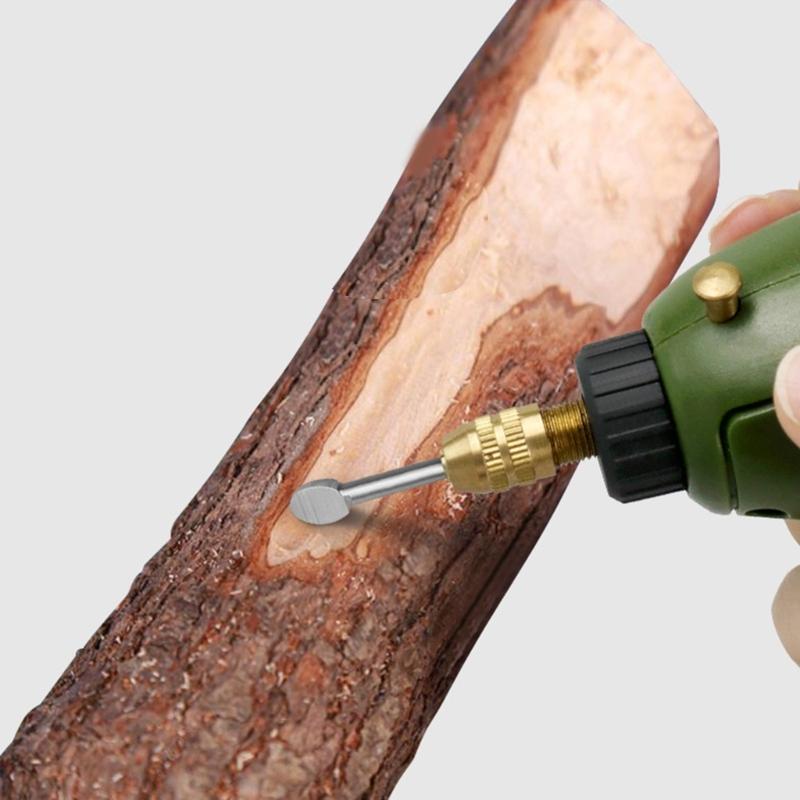 2 Stück Holzschnitzbohrer 3/4/5/6/8mm Weißstahl Gravierbohrer-Set Stahl Wurzel Fräsen Schleifer Fräser Schnitzwerkzeug