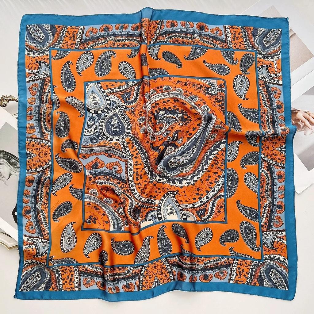 70cm Hair Print Silk Feeling Scarf For Women Fashion NeckTie Hand Bag Foulard Wrist Kerchief Shawl Wraps Hajib Lady