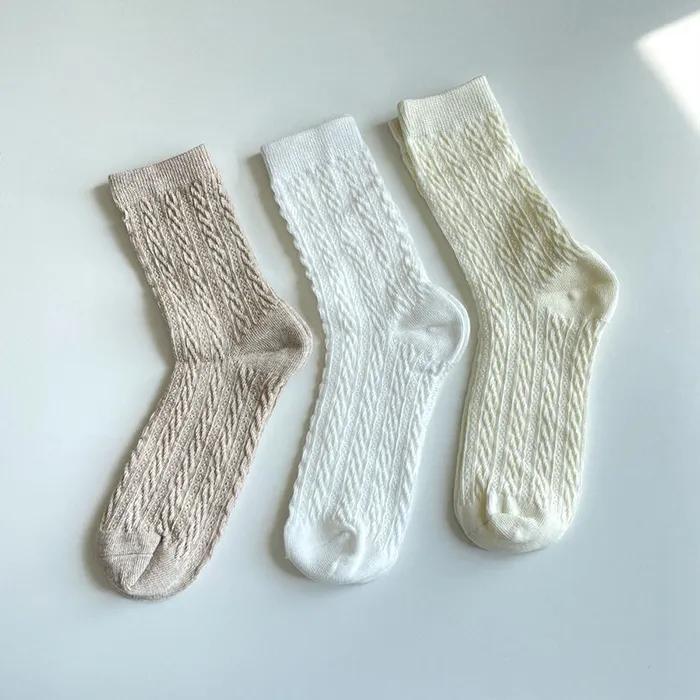 Vintage Retro Twist Summer Fashion Women's Socks 3 Colors