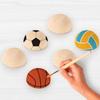 Solid Wood Half-Round Ball Beads - DIY Painting Ornaments & Geometric Teaching Aids