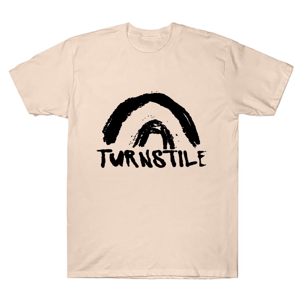 Turnstile DOUBLE RAINBOW Tee Turnstile Band Shirt Short Sleeve T-shirt Unisex Cotton Clothing Graphic Print Rock Streetwear Y2K