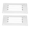 2pcs Rectangle Stamped Louvered Vent 5 X 2.6in Mirror Polished 316 Stainless Steel Cabin Vent Louver Grill Cover for