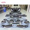 BMW 7 Series G70 Dry Carbon Fiber Body Kit: Front Lip, Side Skirts, Rear Lip Trim in Mansory Style