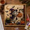 DIY Cat Craft for Adults Halloween Faux Pearl Painting Art Kit, Spooky 3D Beads Party Supplies Crafts, Cute Witch Gem Wall Adults, Lovers Relaxing