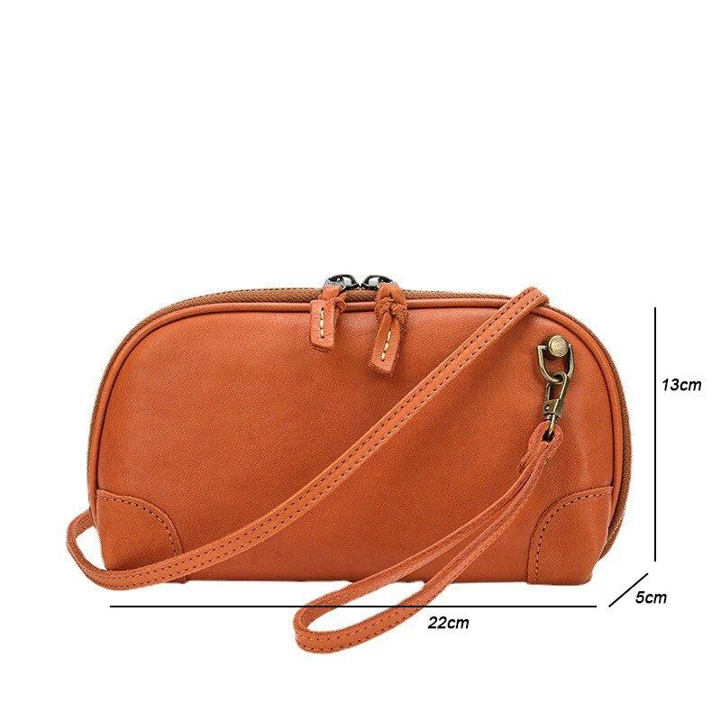 Johnature Basit Hakiki Deri Kadın Küçük Çanta Eğlence Doğal Yumuşak Inek Derisi Düz Renk Çok Yönlü Omuz ve Crossbody Çanta