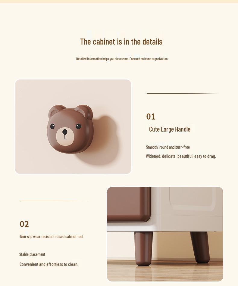 Children's Toy & Snack Storage Plastic Organizer Drawer Cabinet for Home Clothes