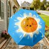 Shiny Orange Sun Umbrella: Automatic Opening & Closing, Outdoor Protection, Travel Accessory, Lightweight & Durable 091