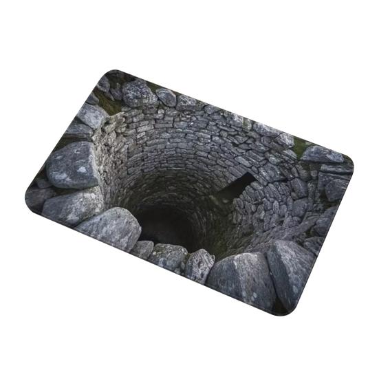 Floor Mat 3D Optical Illusion Realistic Hole Effect Door Mat Interactive Pet Toy Mat Living Room Entryway Decoration