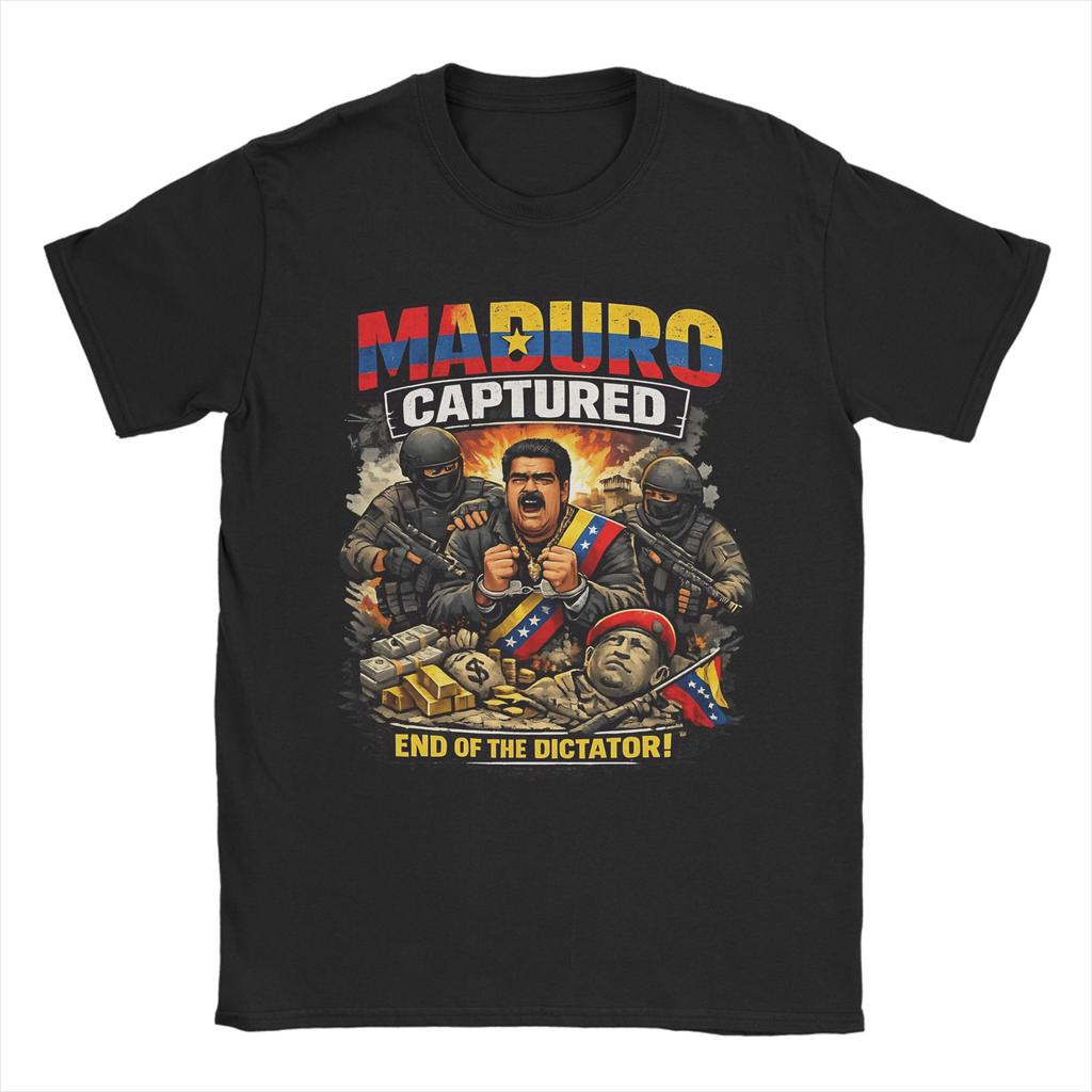 Amazing Nicolas Maduro NO MORE NARCOS TShirt for Unisex O Neck Pure Cotton T Shirts Short Sleeve Tees Adult Clothing