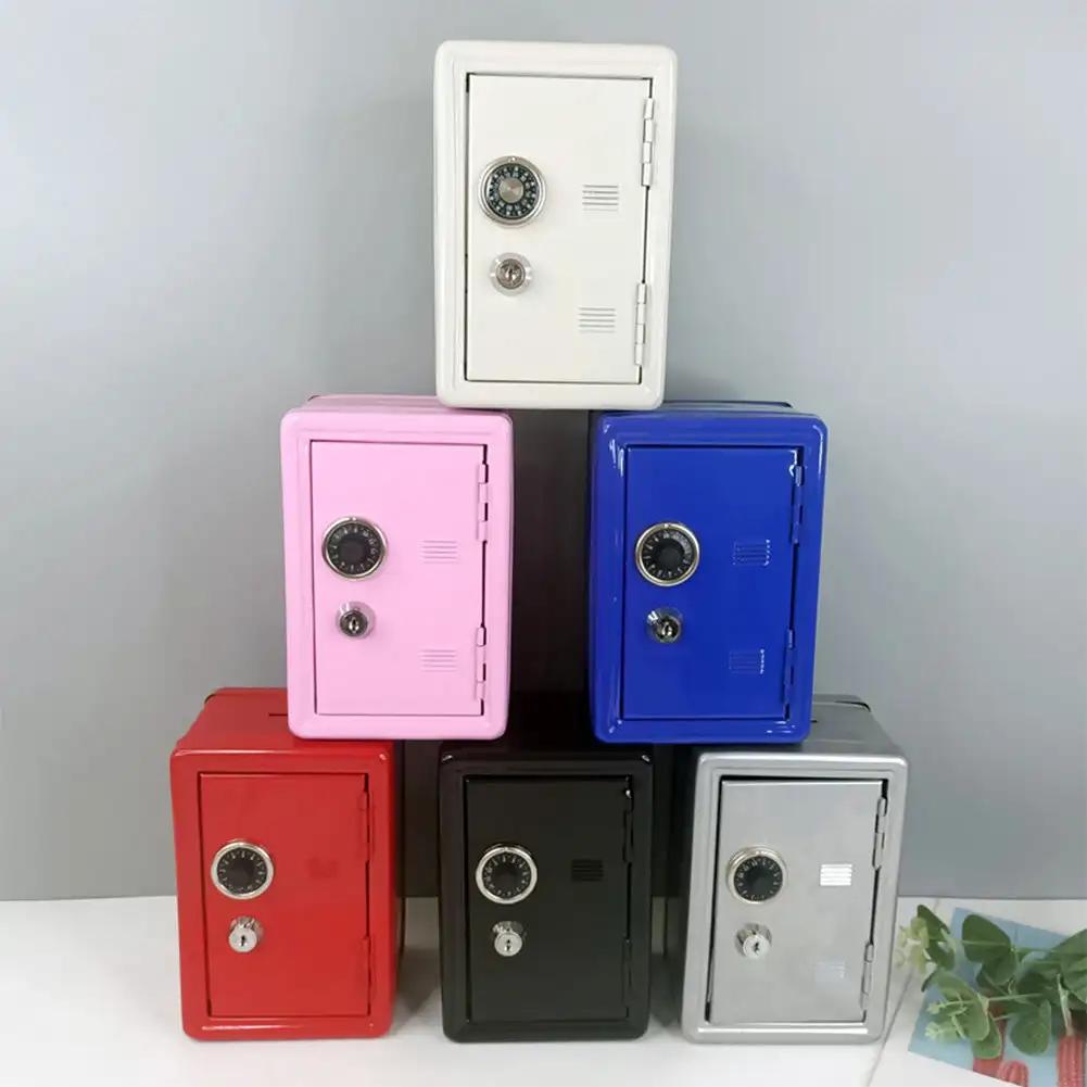 Household Insurance Box Vertical Mini Metal Safe Car Safe Key Insurance Cabinet Desktop Decoration Piggy Bank Child Gift