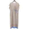 BALLSEY Excellent Condition Colchicum Print Casual Dress, Women's, Beige, Blue, Size 36 Dress 36 Beige / blueUsed