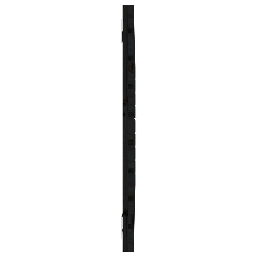 VidaXL Wand-Kopfteil Schwarz 81x3x63 cm Massivholz Kiefer