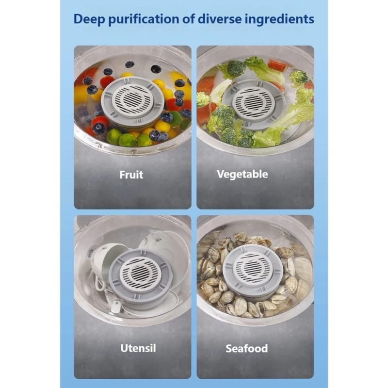 Practical Vegetable Washer Machine 2000mAh Cleaning Technology and Low Noise Design for Effective Home Kitchen Use