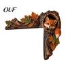 Decorative Cabin Door Topper Chipmunk Tree Hollow Topper, Wood Frame Sign, Woodland Nursery Wall Decor Animal Art for Home Bedroom Hallway And