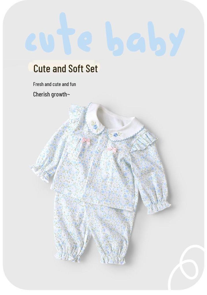 Youqi 2026 Spring Collection: Baby Girl Toddler Close-Fit Pajama Set